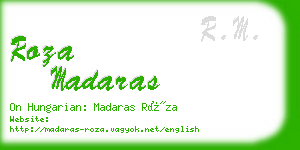 roza madaras business card